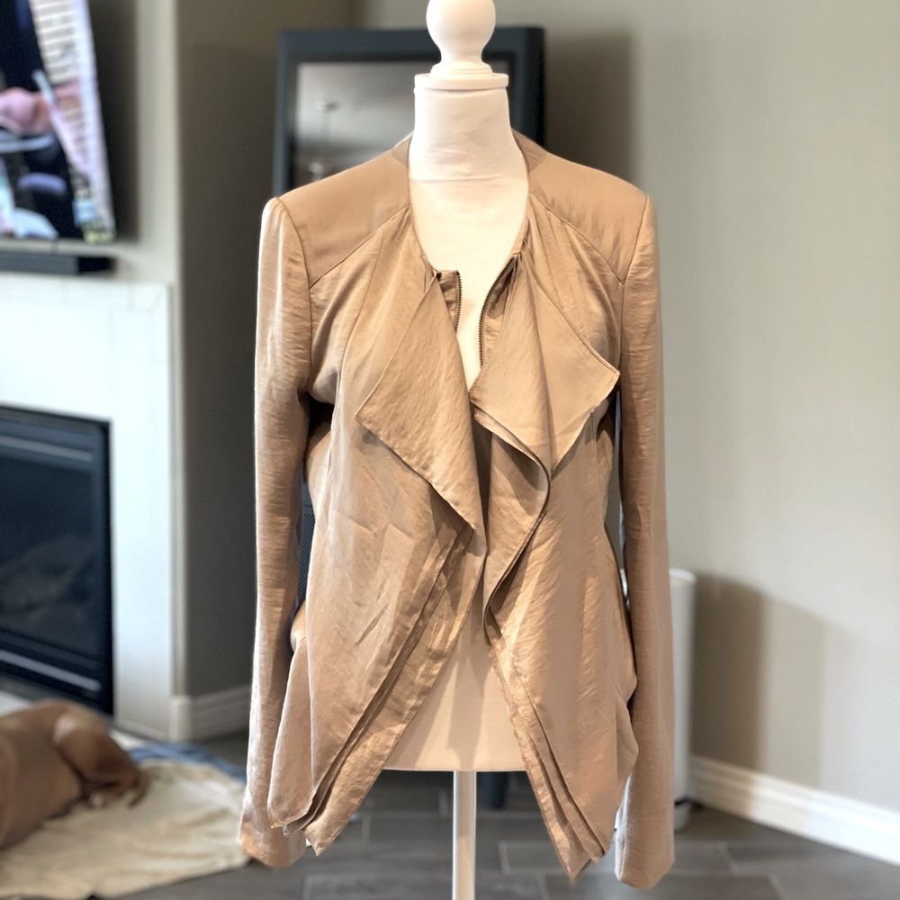 BCBG Tan Satin XS Jacket